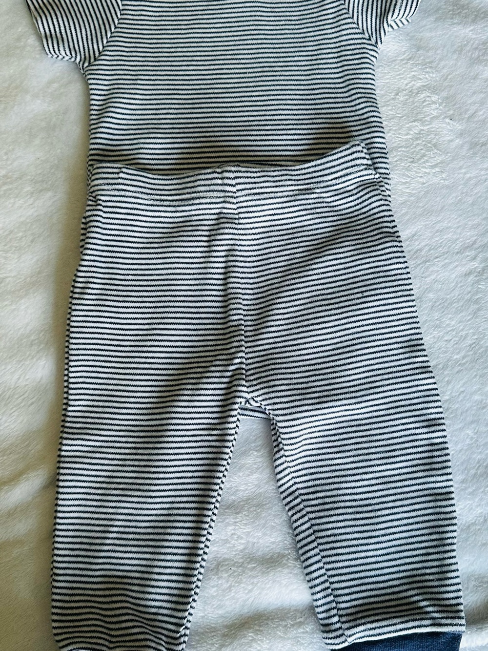 Old Navy Black and White Striped Kids Matching Leggings Set